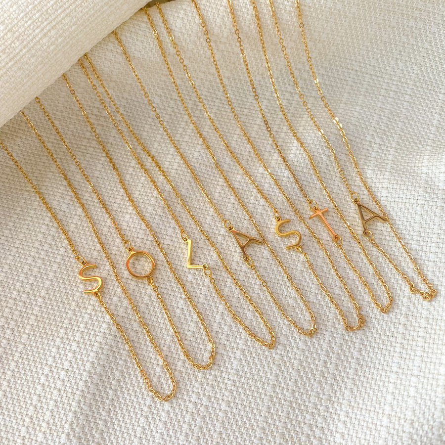 Minimalist Initial Necklace – Solasta Ph - Main Image